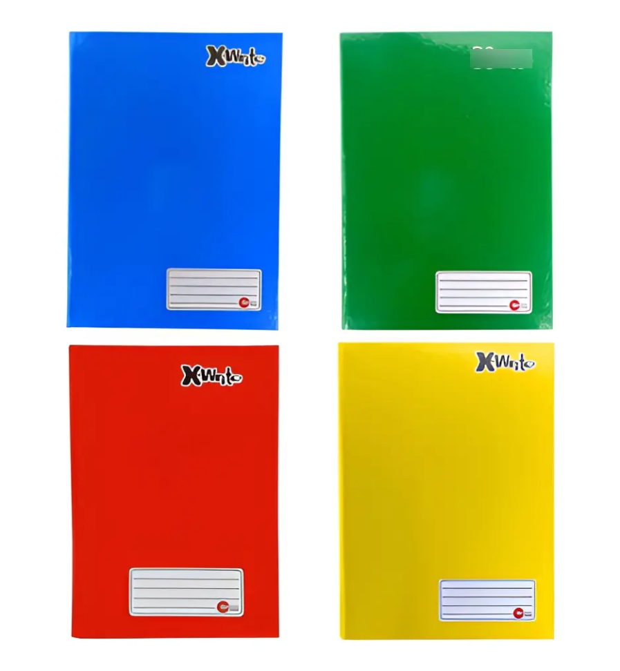 Kit 50 Cadernos Grande Brochura Capa Dura 96 Folhas