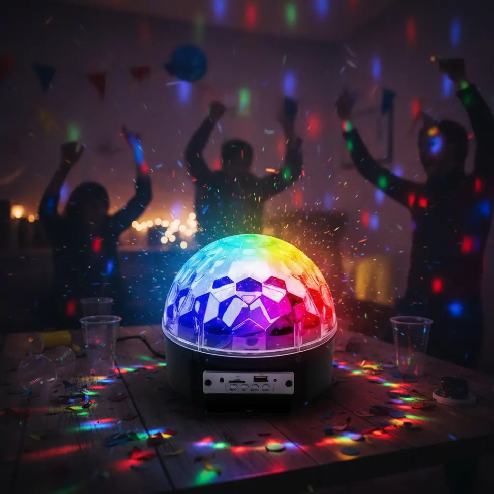 Globo Led Festa Bluetooth Sd Card Usb Mp3 Controle