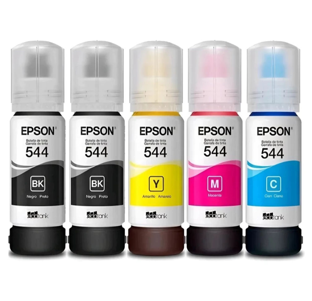 KIT 5 TINTAS T544 L3110 L3210 L3250 B Y C M
