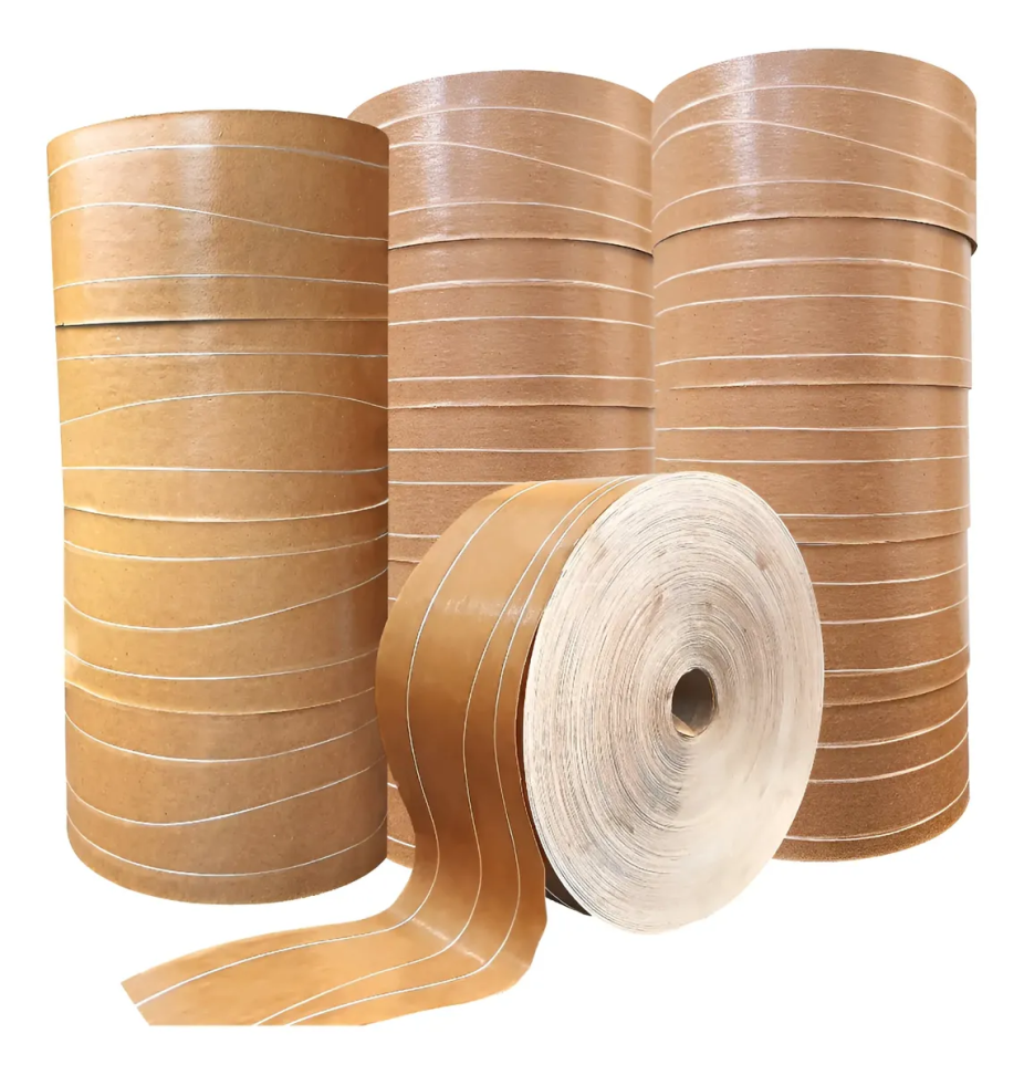 Kit 15 Fita Gomada Reforçada 70mm Rolo 1kg Papel Pardo Kraft