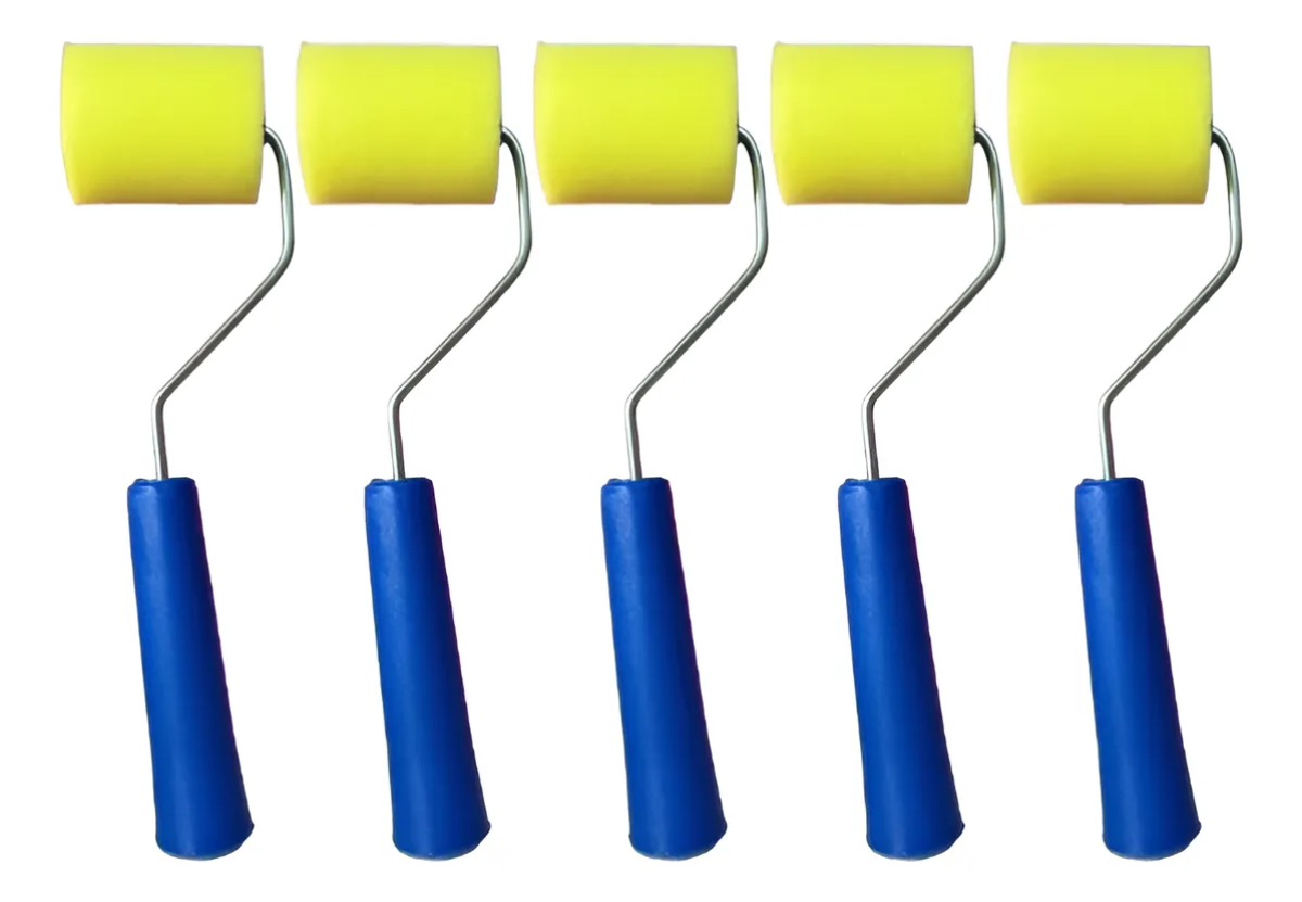 Kit 5 Rolos Espulm Poliéster 5 Cm Para Pintura Profissional