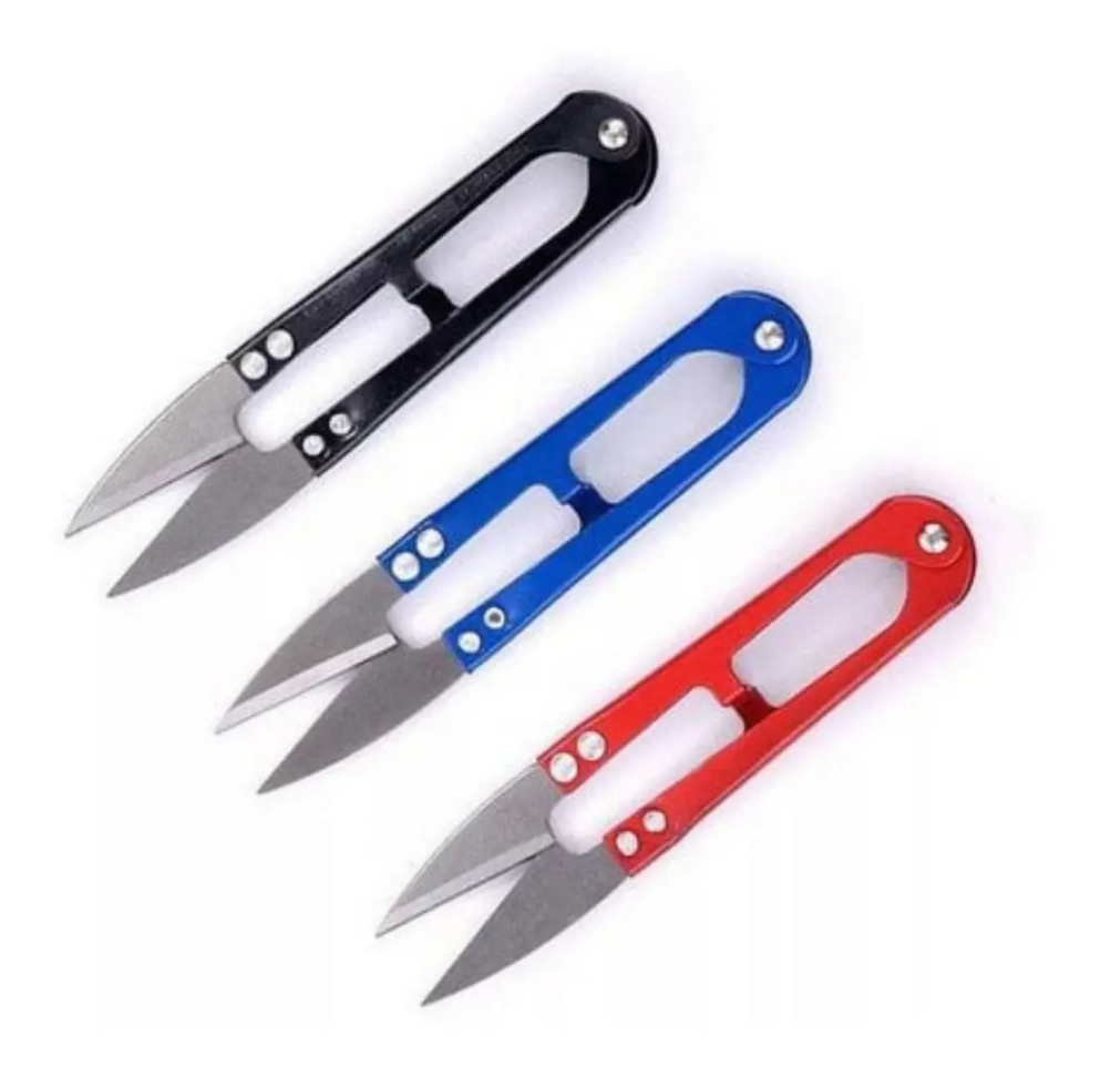 Kit 3 Tesouras Arremate Metal Costura Acabamento Patchwork
