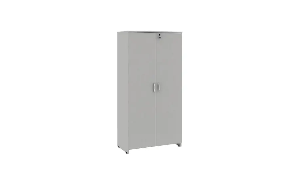Armário de Escritório New City 2 PT Cinza 160 cm - Modern