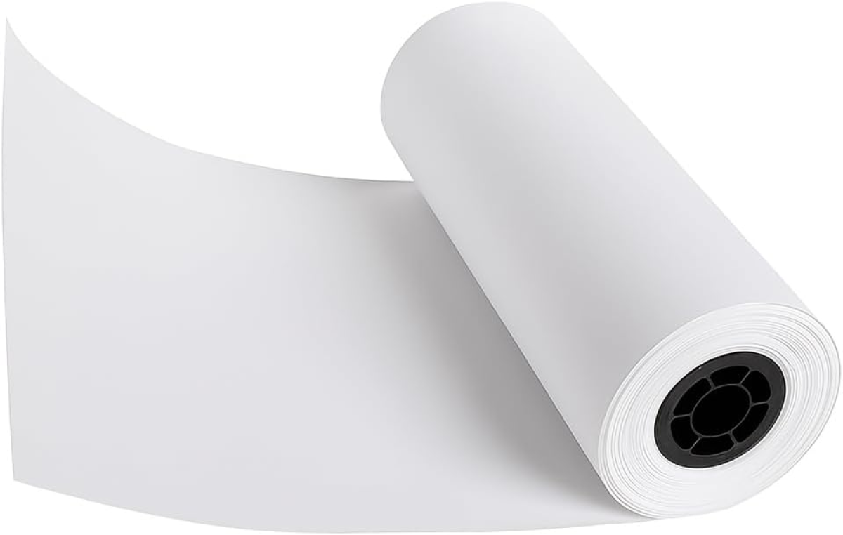 Rolo Papel Kraft Branco 50g 100cm x 50m – 100% Celulose Virgem – Papel para Embalagem, Moldes, Artesanato e Proteção – Acabamento Premium Liso