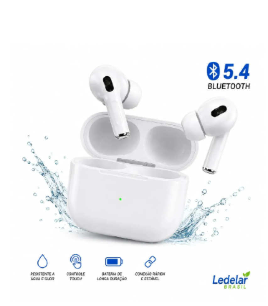 Fone De Ouvido Bluetooth 5.3 Sem Fio Tws Com Microfone Estojo De Carregamento Controle Touch Android iPhone