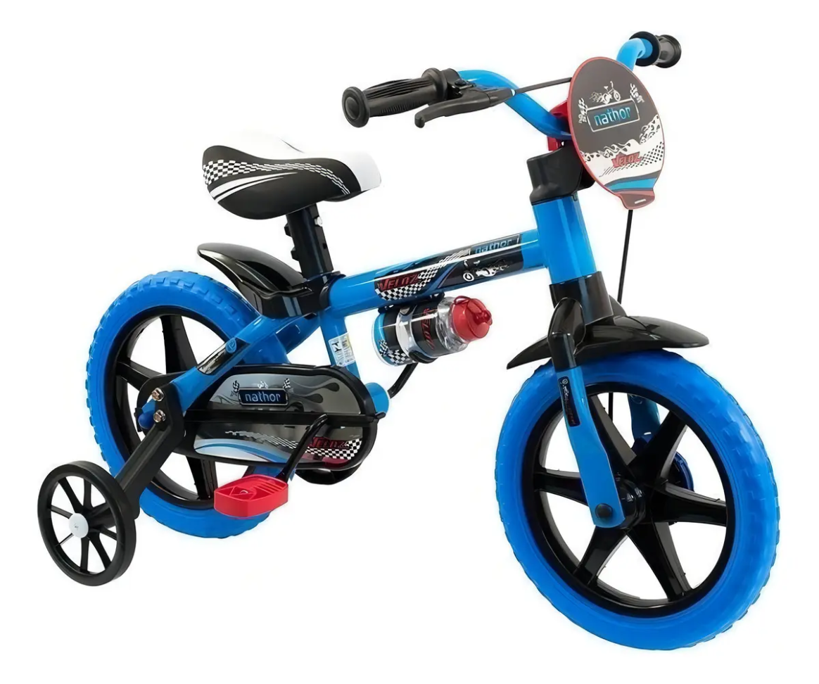 Bicicleta Infantil Nathor Aro 12 Menino Veloz De 2 A 5 Anos Cor Azul