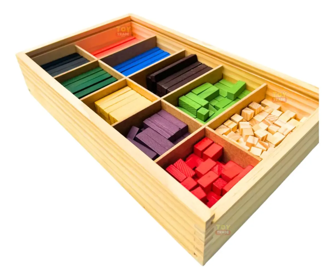 Escala Cuisenaire 294peças Madeira Escola Contador Toy Trade