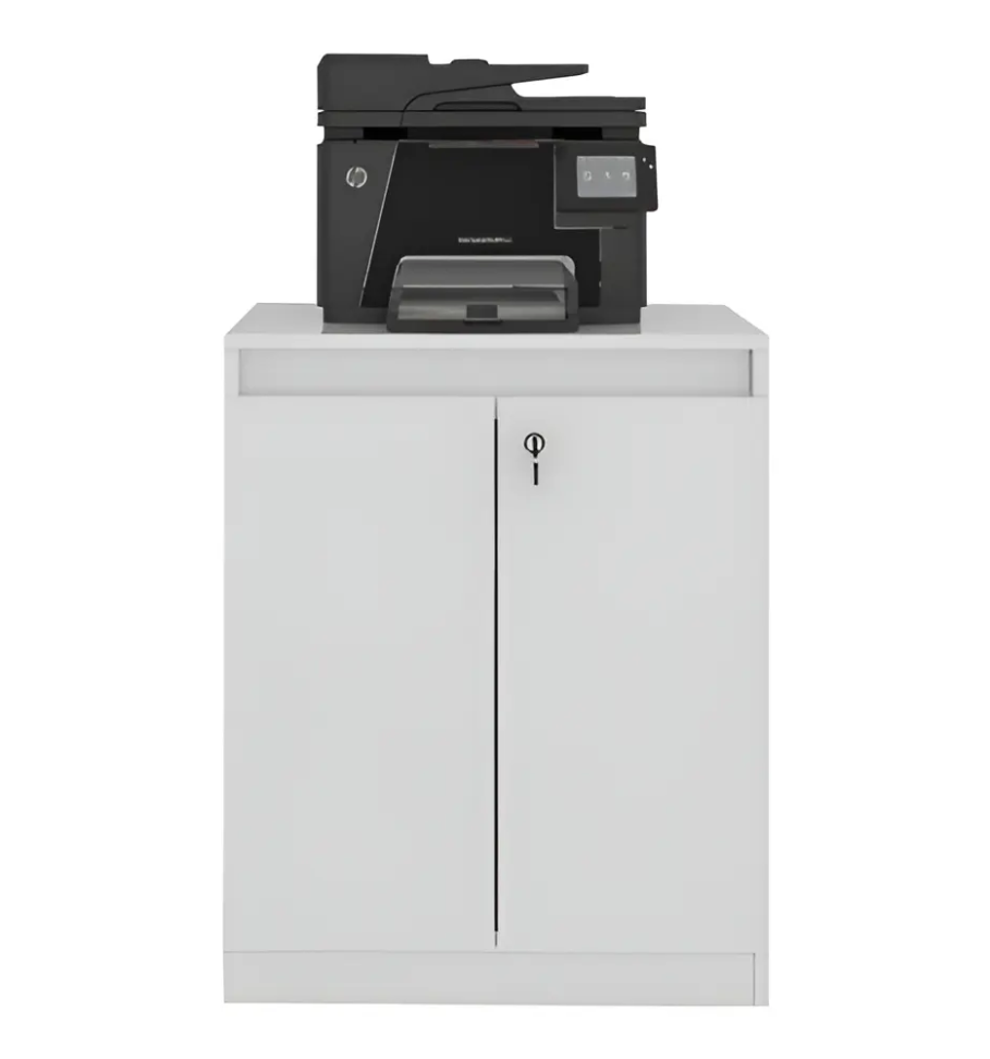Armário Para Escritório Baixo Meli 2 Portas Com Chave Branco