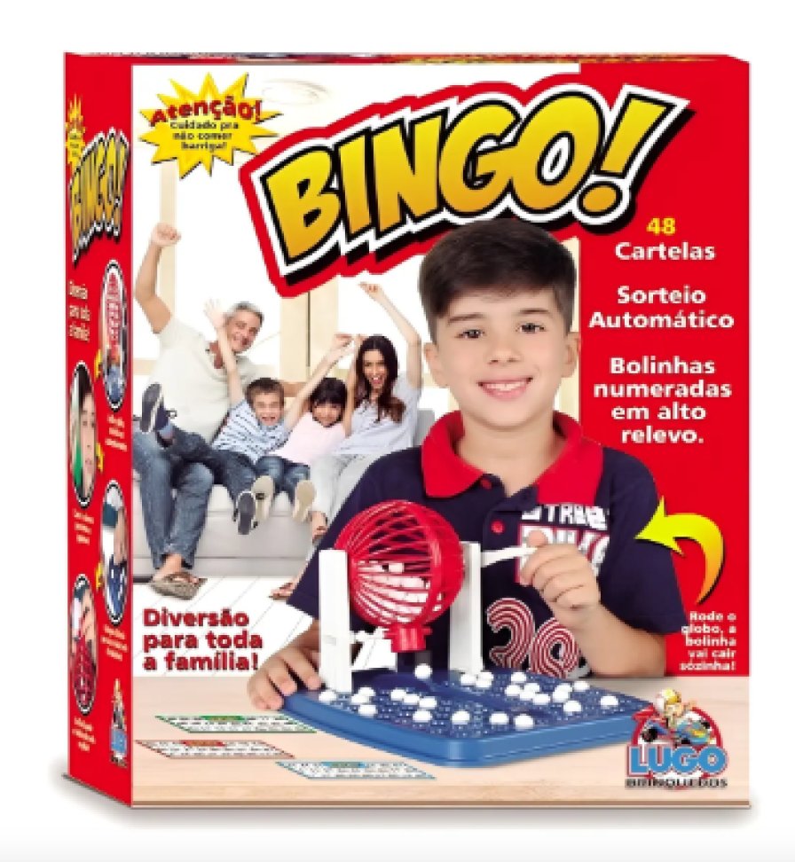 Jogo Bingo Com 48 Cartelas E Bolinhas Numeradas Alto Relevo
