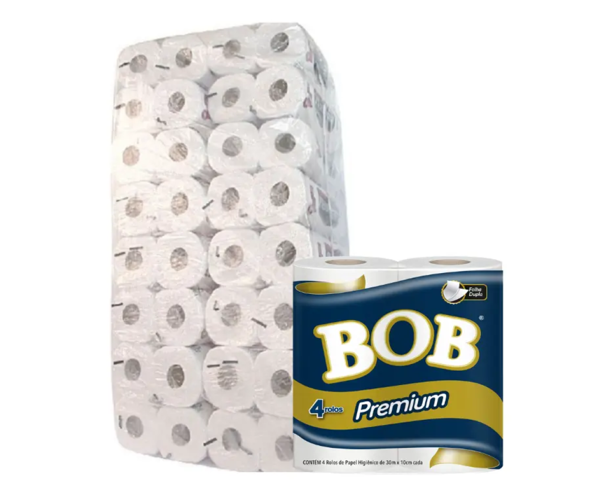 Papel Higienico Macio Folha Dupla Fardo Com 64 Rolos