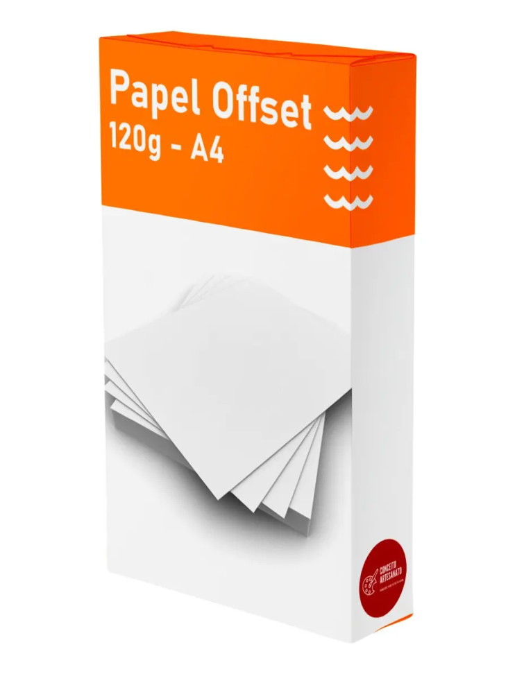 Papel Offset 120g Tamanho A4 Caixa Com 250 Folhas Branco