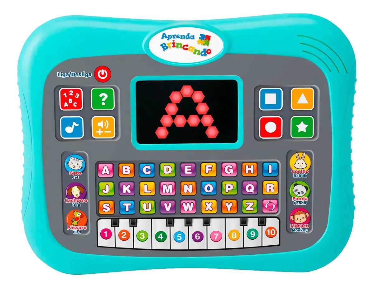 Brinquedo Smart Pad Educativo Aprenda Brincando Bílingue