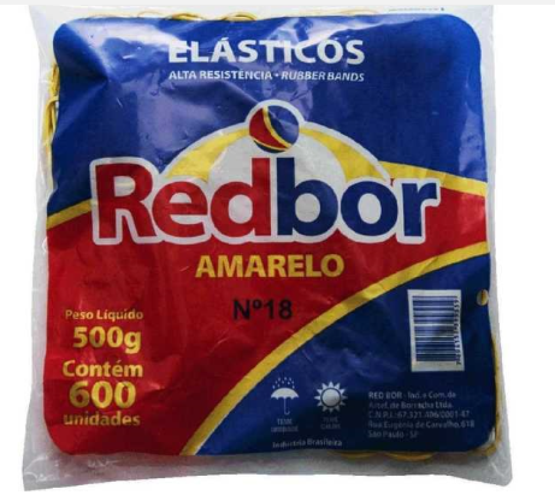 Elástico Látex Red Bor Amarelo Nº18 500g 1 Pacote