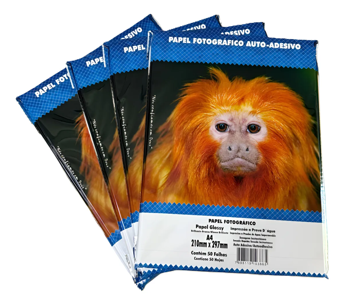 Papel Fotográfico A4 Adesivo Glossy 130g 100 Fls Masterprint