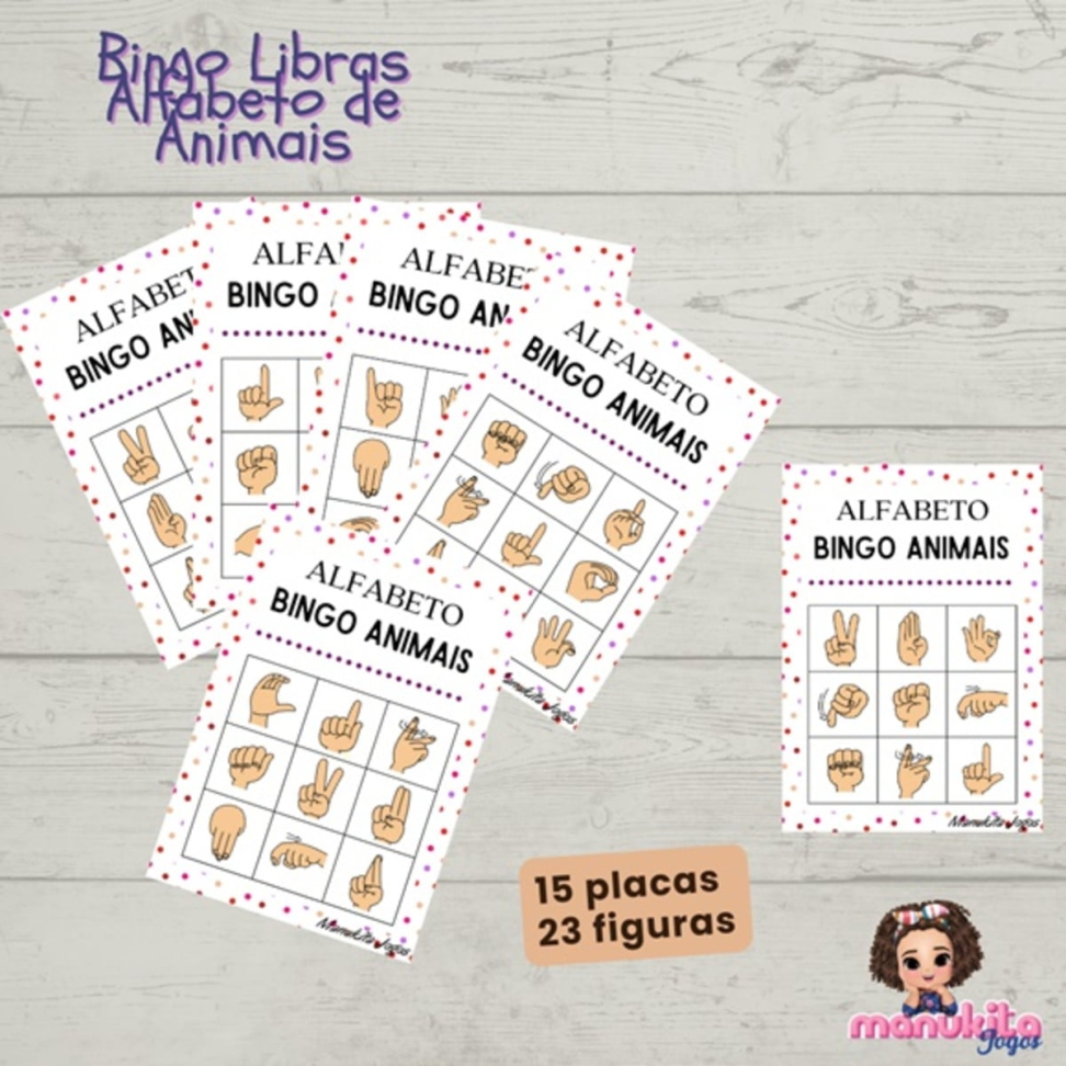 Bingo Libras Alfabeto de Animais