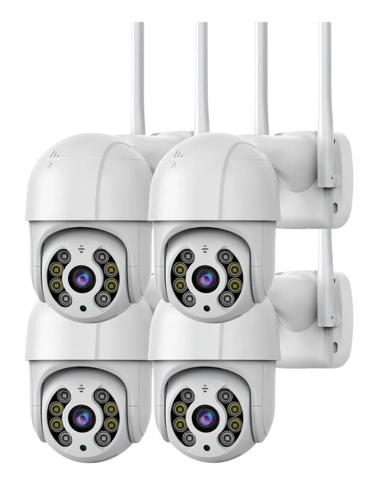 Kit 4 Camera De Segurança A8 App Yoosee Wifi Prova D'água Cor Branco Estary Shop