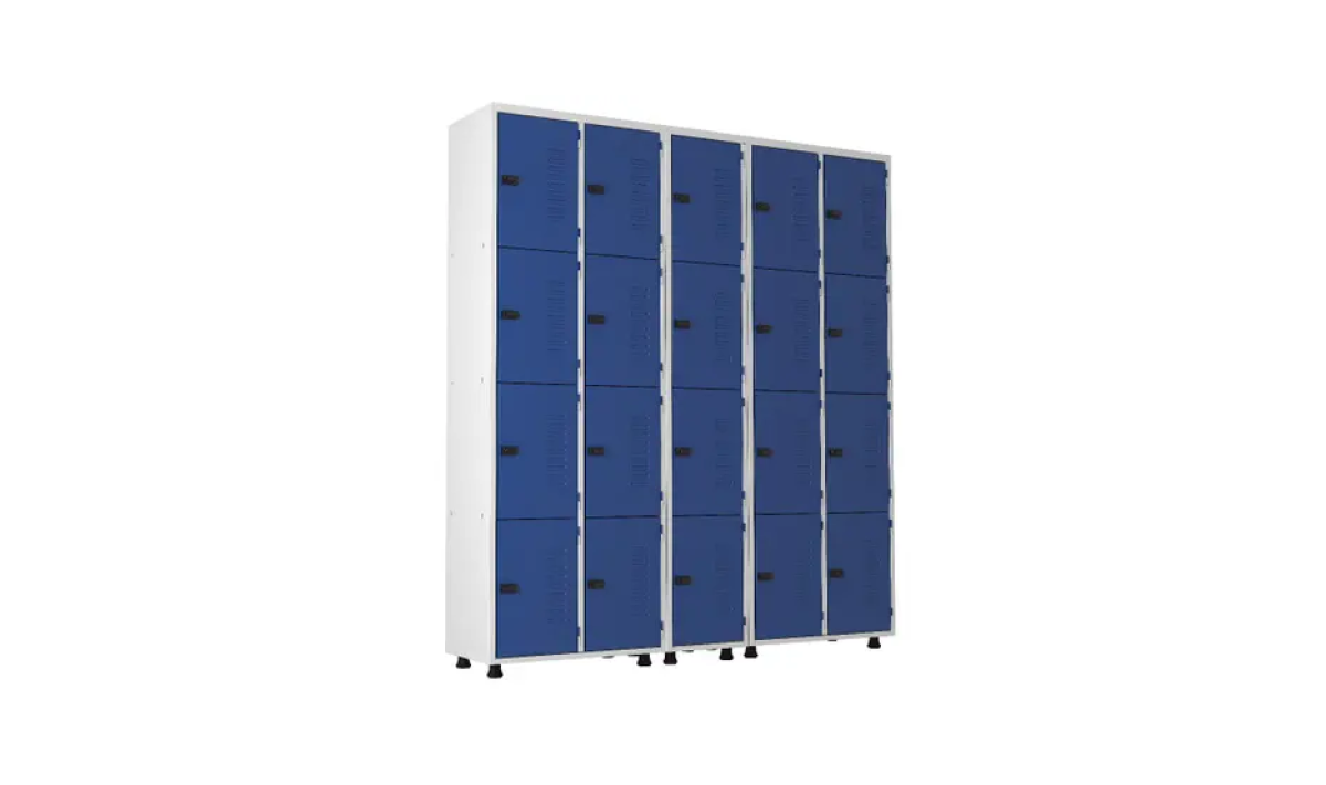 Armário Roupeiro Aço 20 Portas Academia Guarda Volume Trinco - Elite Aço