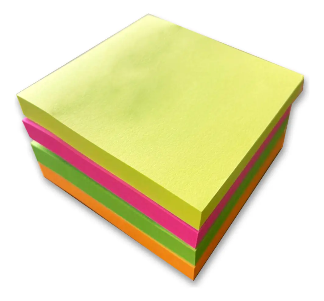 Bloco Adesivo Colorido 76x76mm 400 Folhas Bloco De Notas It