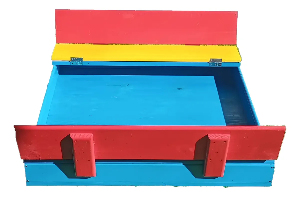 Caixa De Areia Infantil Pequena Com Tampa E Fundo P/ Parque