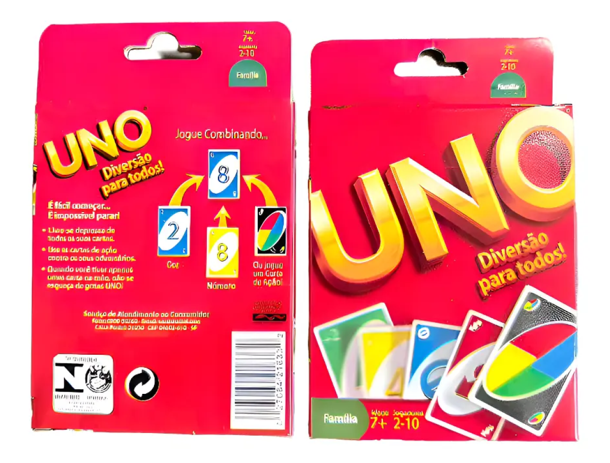 Kit 6 Uno Jogo De Cartas Baralho Para Toda Familia