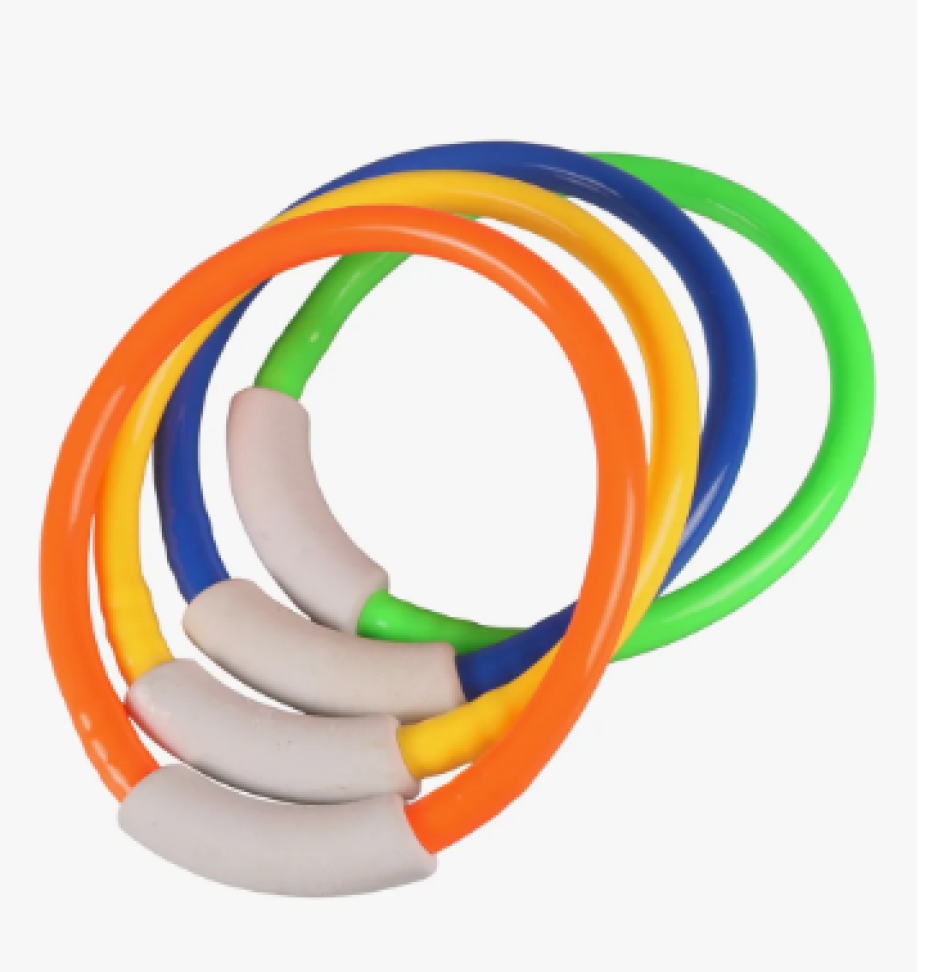 ~4 Peças De Anéis De Mergulho Coloridos Para Natação Subaquát
