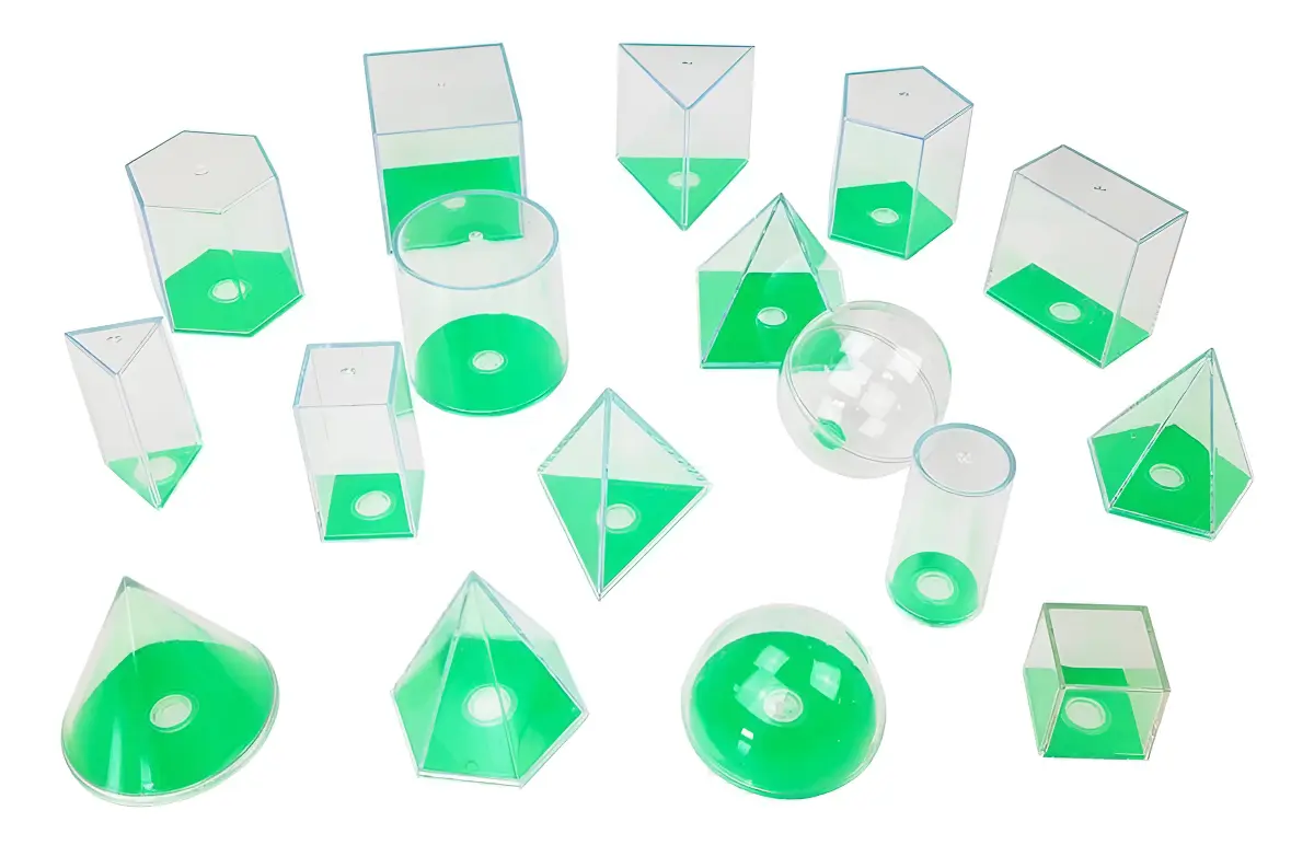 Brinquedos Educativos MMP Mini Sólidos Geométricos Acrílico 17 Peças