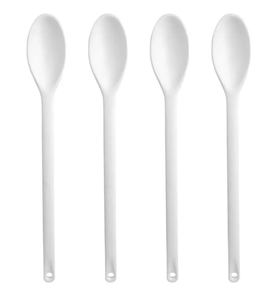 4 Colher Caldeirão Polipropileno 60cm P/ Cozinhas Grandes Branco