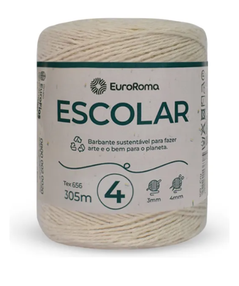 Barbante Escolar Cru Euroroma 200g (unidade)