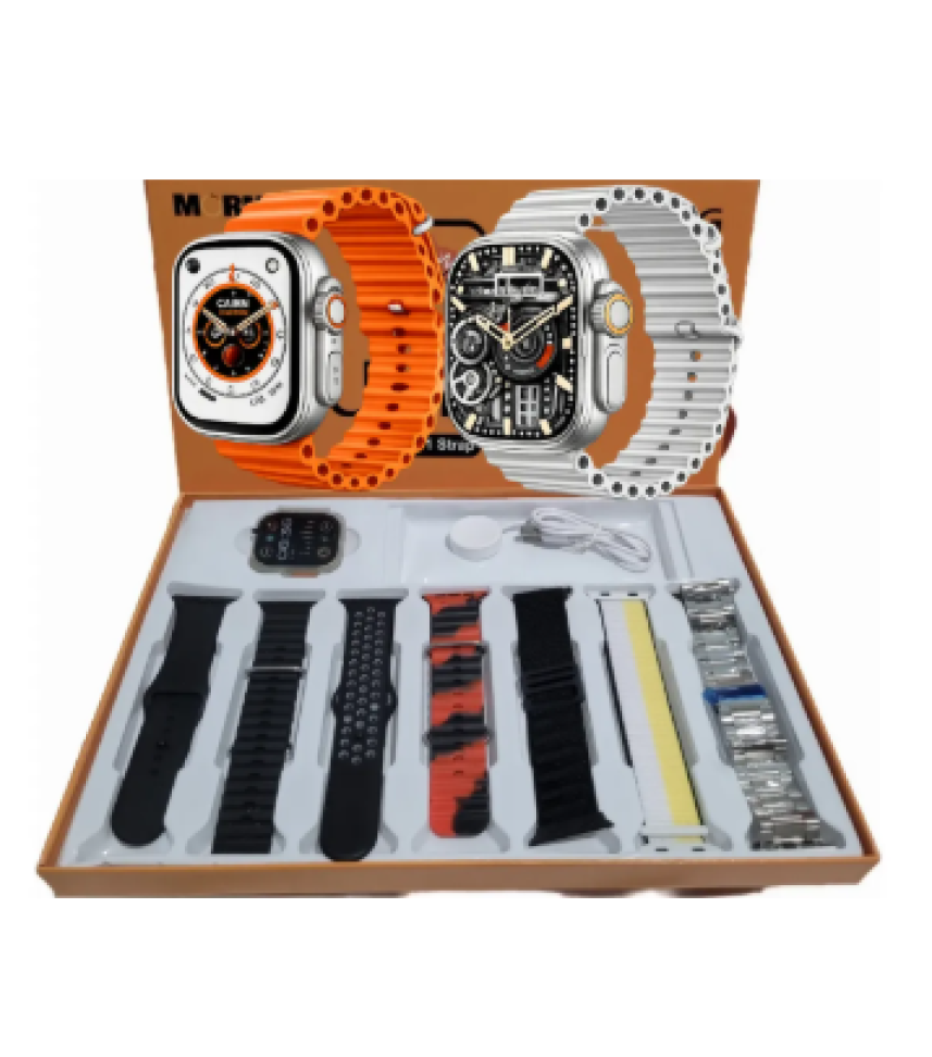 Relógio Inteligente Smartwatch S100 Ultra 9 Com 7 Pulseiras