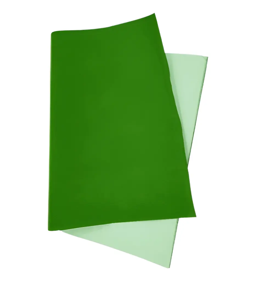 10 X Papel Camurca Verde Claro 40x60