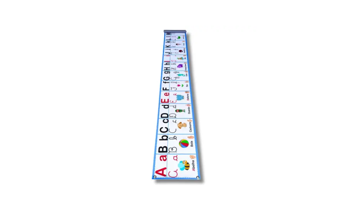 Painel Banner Alfabeto Ilustrado 4 Formas - 5 Metros - Fabricação propria