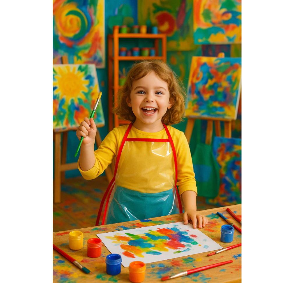 Kit 15 Avental Infantil pintura escolar unissex impermeável criança transparente pvc cristal oficina