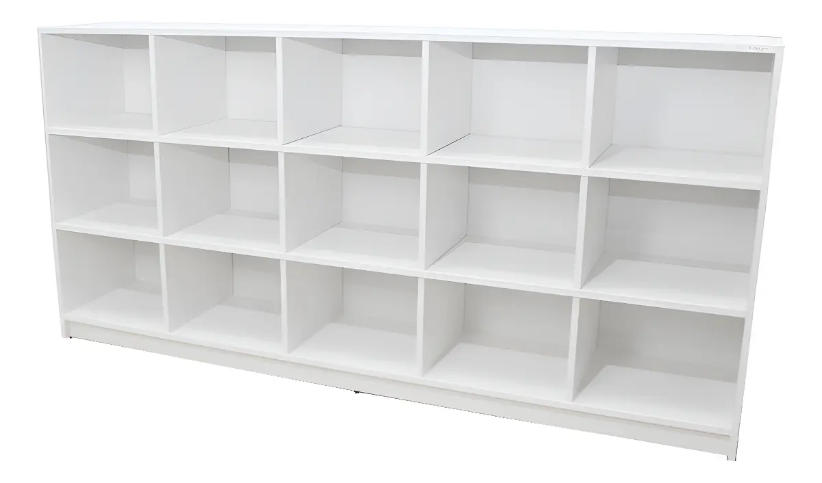 Balcão Organizador 15 Nichos Mdf Branco Para Estoque Ou Loja
