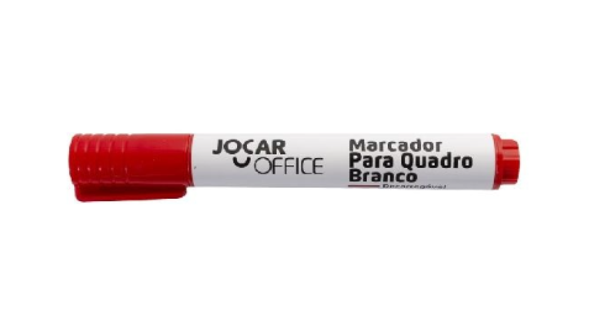 Pincel Marcador Jocar Recarregavel p/ Quadro Branco Vermelho 1 UN
