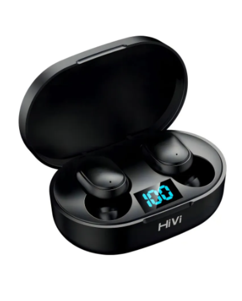Hivi Fone De Ouvido Bluetooth 5.0 Par Sem Fio Duplo Cor Preto