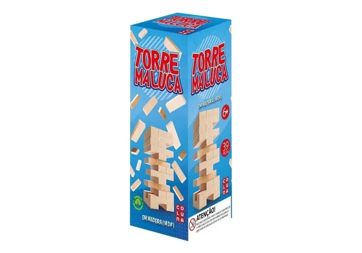 Torre Maluca Jogo de Estratégia Clássico Pais & Filhos 39 Peças em Madeira