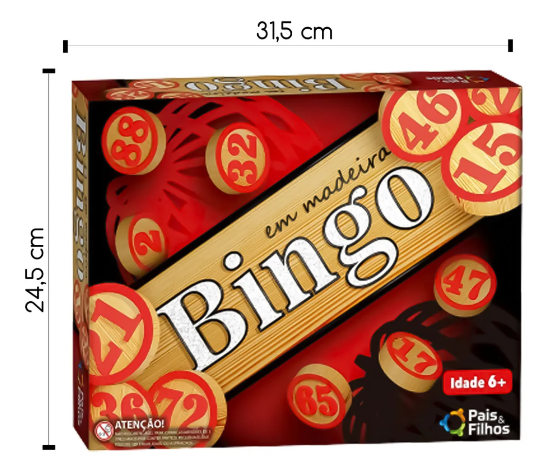 Bingo Madeira Pais & Filhos Jogo de Tabuleiro em Madeira 2806