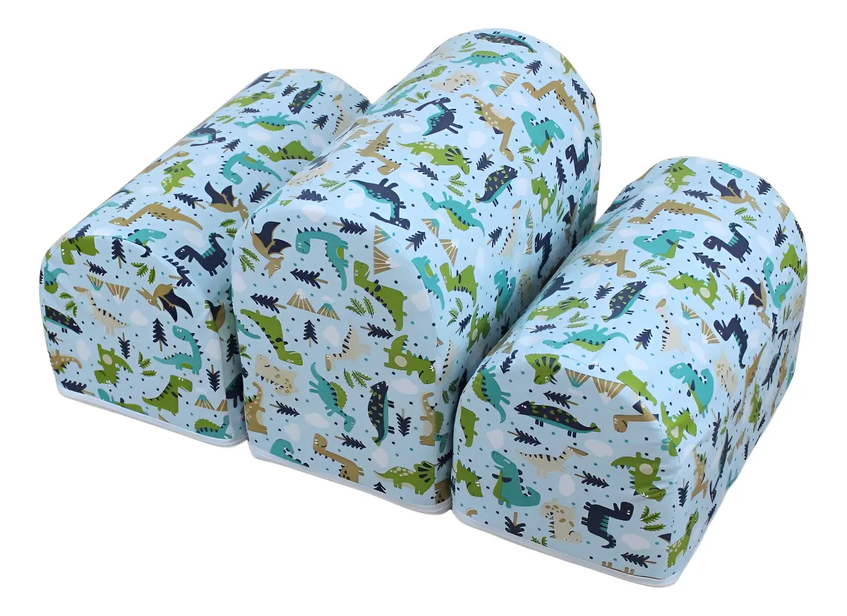 Espumado Lombadinha - 75cm X 45cm X 25cm - 3 Peças Cor Dinossauro