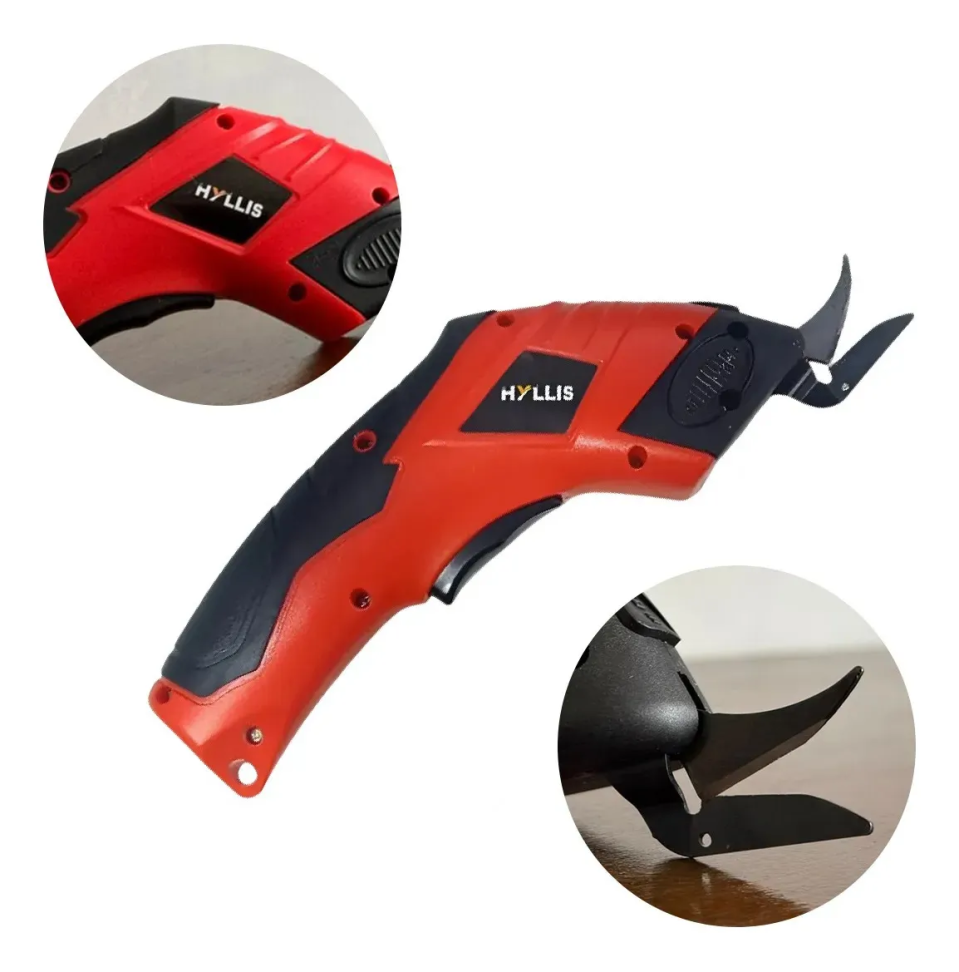 Tesoura Elétrica Tecidos Papelão Couro 2000mah Corte Rapido Bivolt Hold On