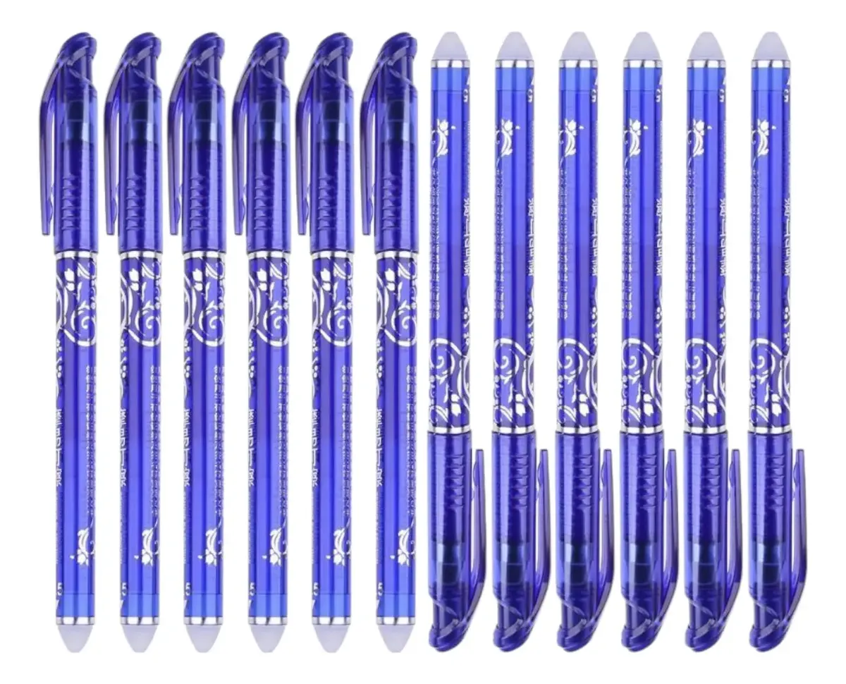 Oferta Kit 12 Canetas Mágica Que Apaga Preto/azul
