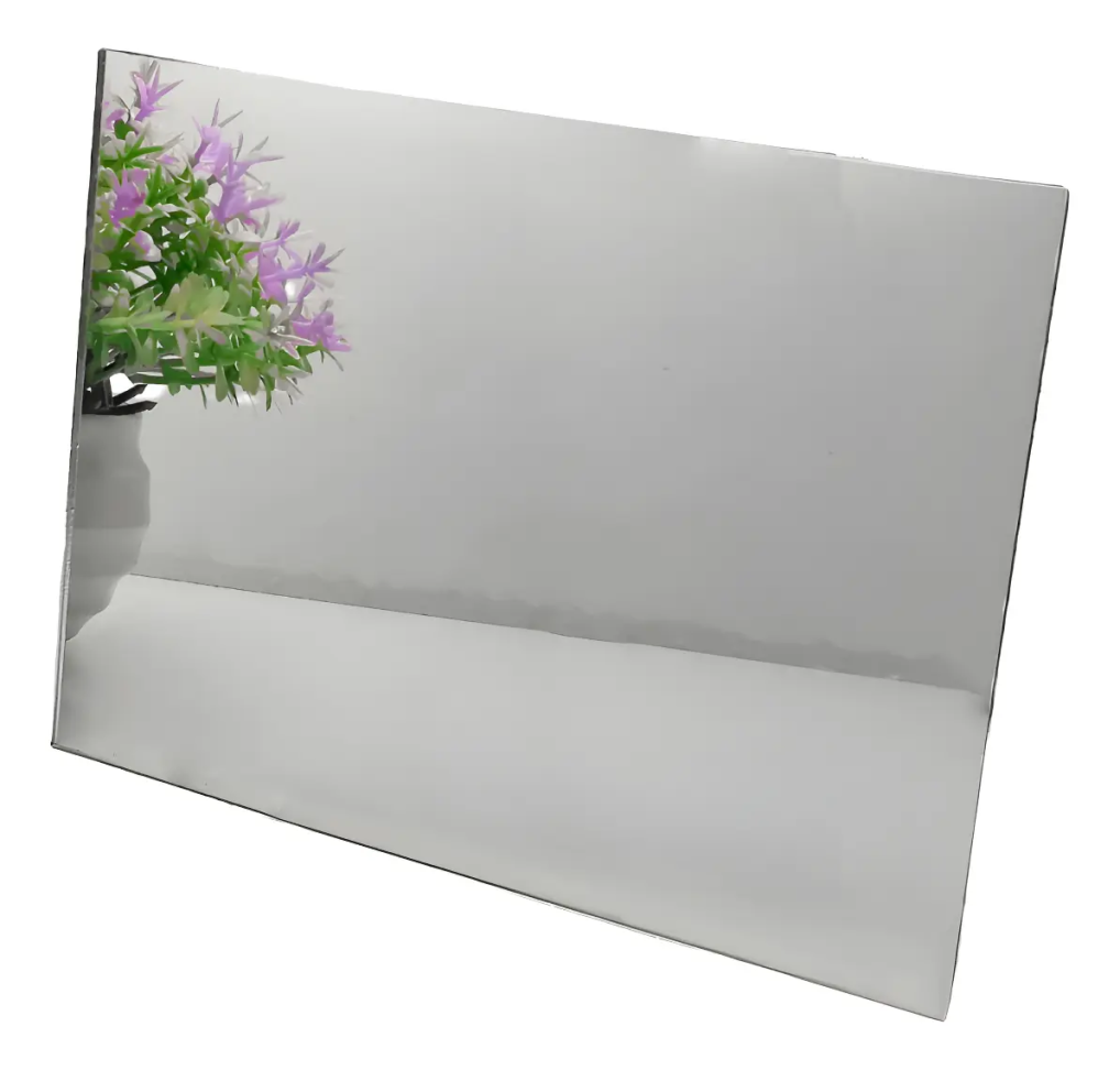 Chapa Espelho Acrílico Prata 60cm X 40cm X 2mm Espessura