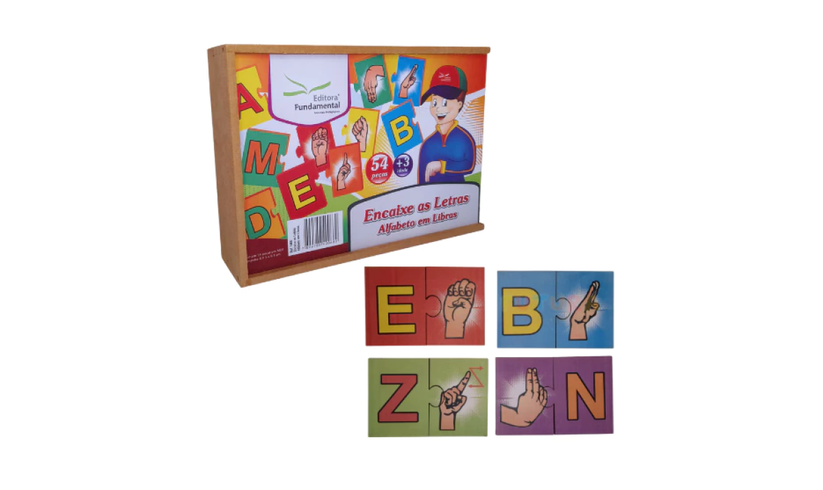 Alfabeto Em Libras Educativo C/ Encaixe As Letras Inclusivos