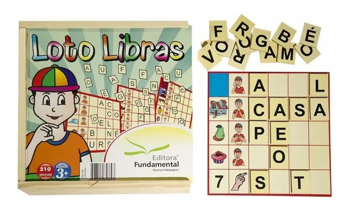 Loto Em Libras Em Mdf