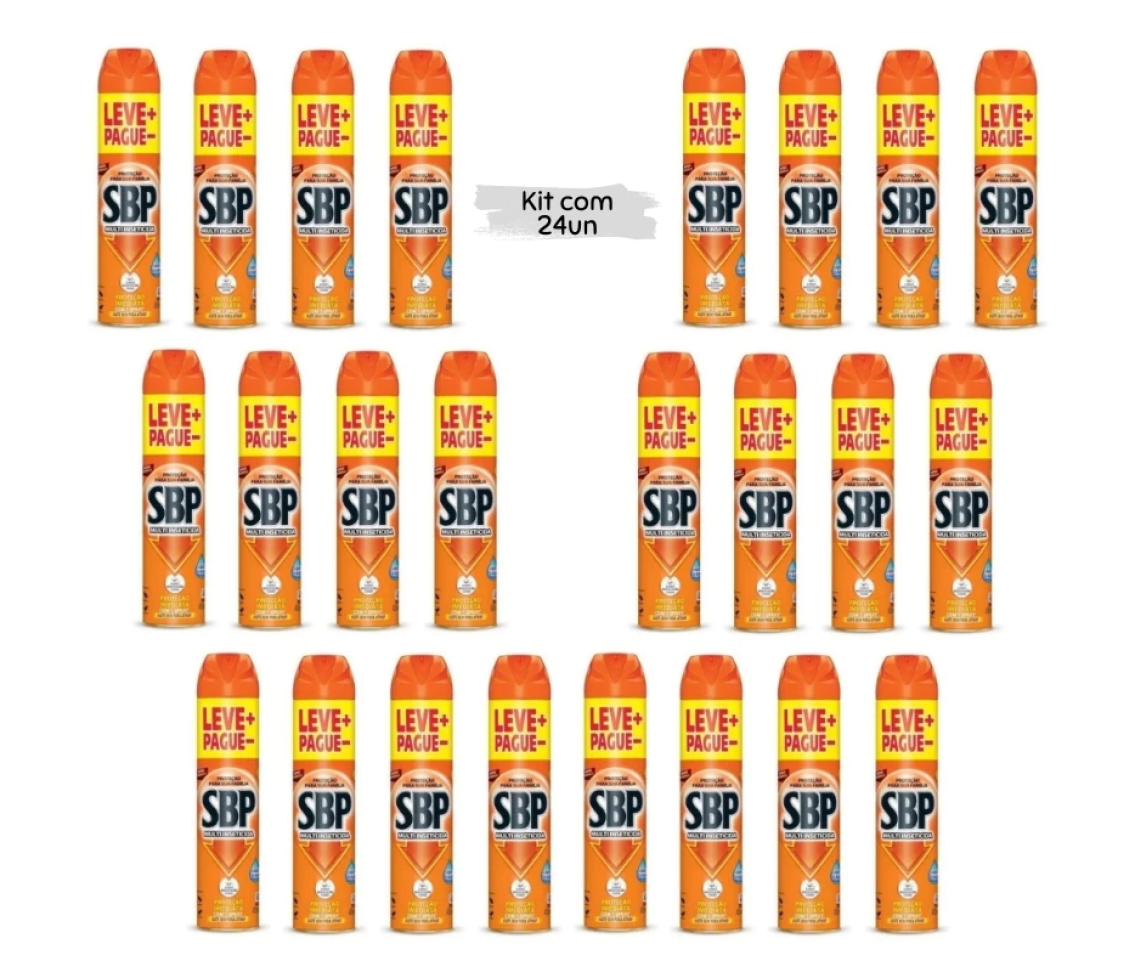 Kit Com 24 Unidades Multi-inseticida Sbp Aerossol 450ml Cada