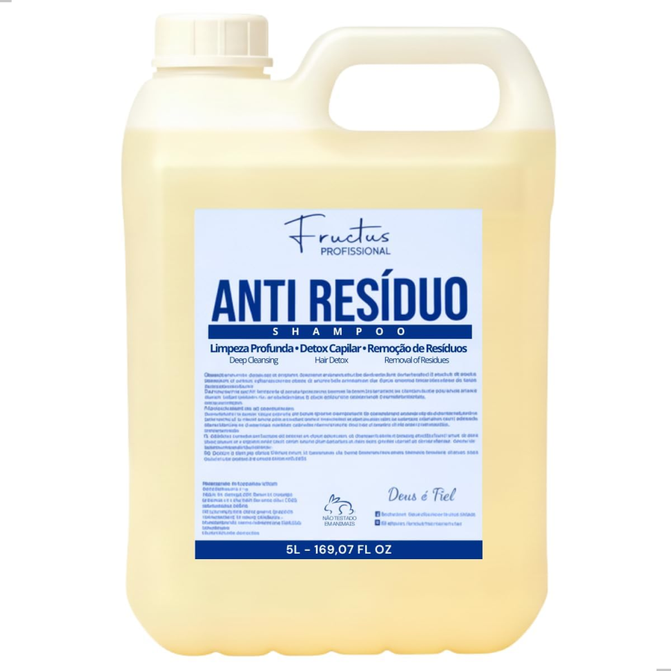 Shampoo Fructus Profissional Anti-Resíduo Salão Lavatório Galão 5L