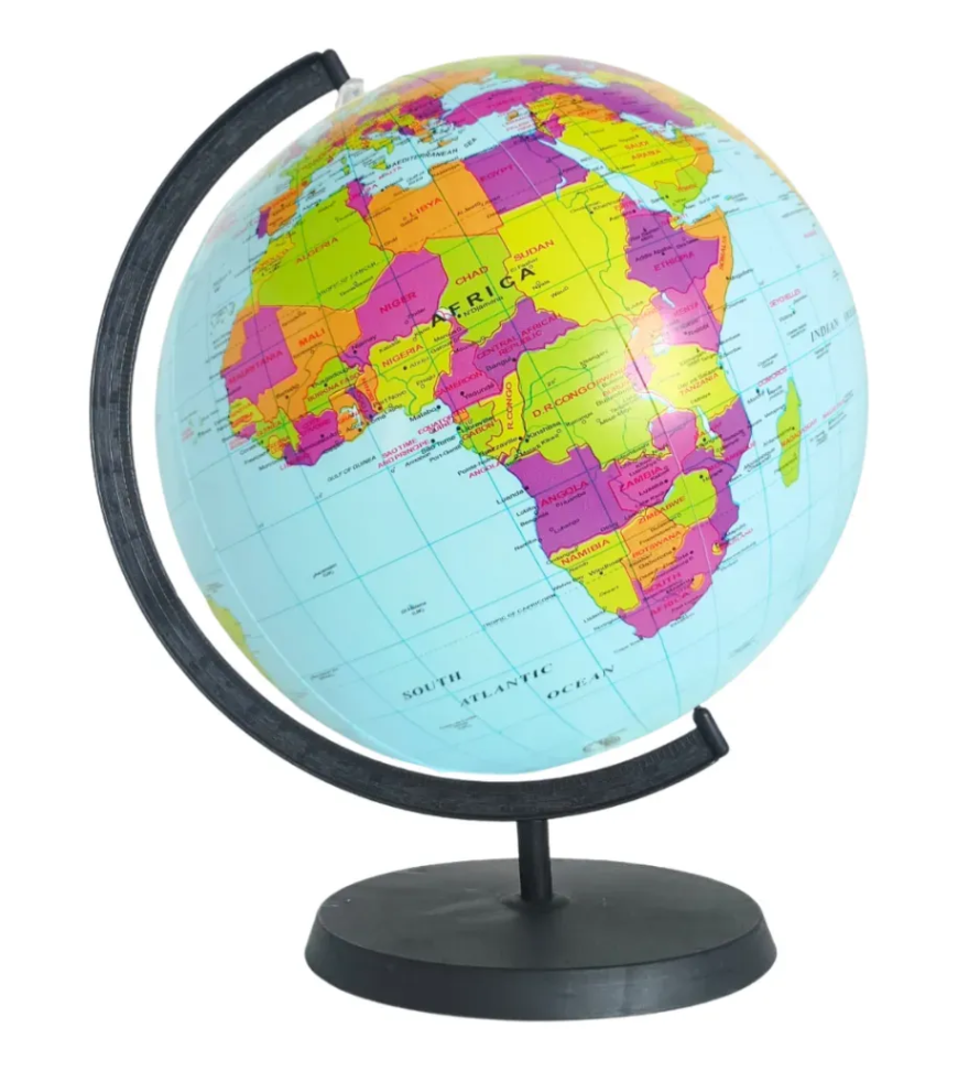 Globo Terrestre Escolar Giratório Mapa Mundi Grande 37 Cm