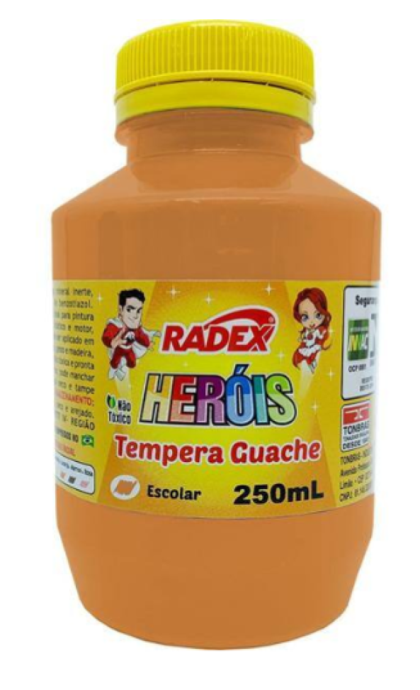 Tinta Guache, Laranja 250ml, 2569, Radex - PO 1 UN