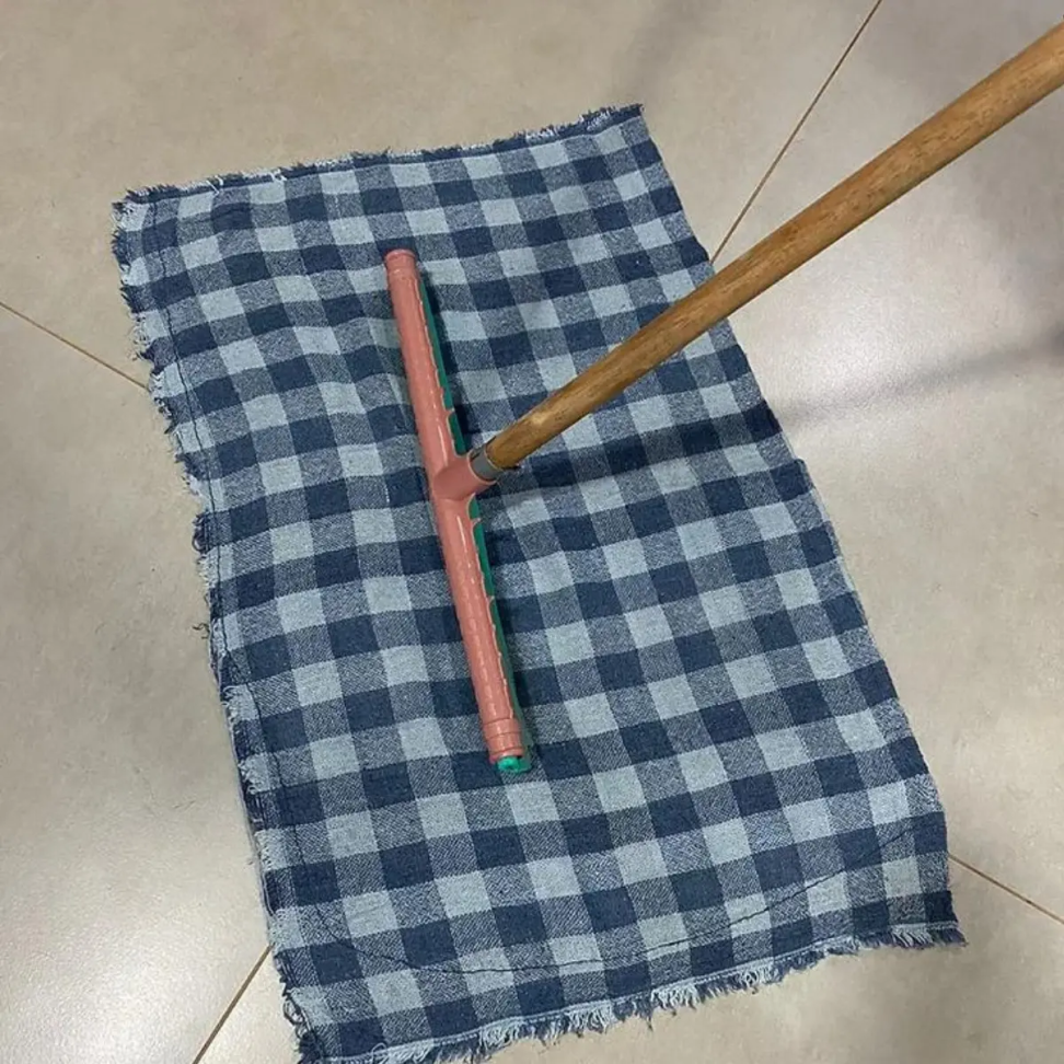 Kit 10 Pano De Chão Xadrez Grande Saco Duplo Algodão Atacado 40x60
