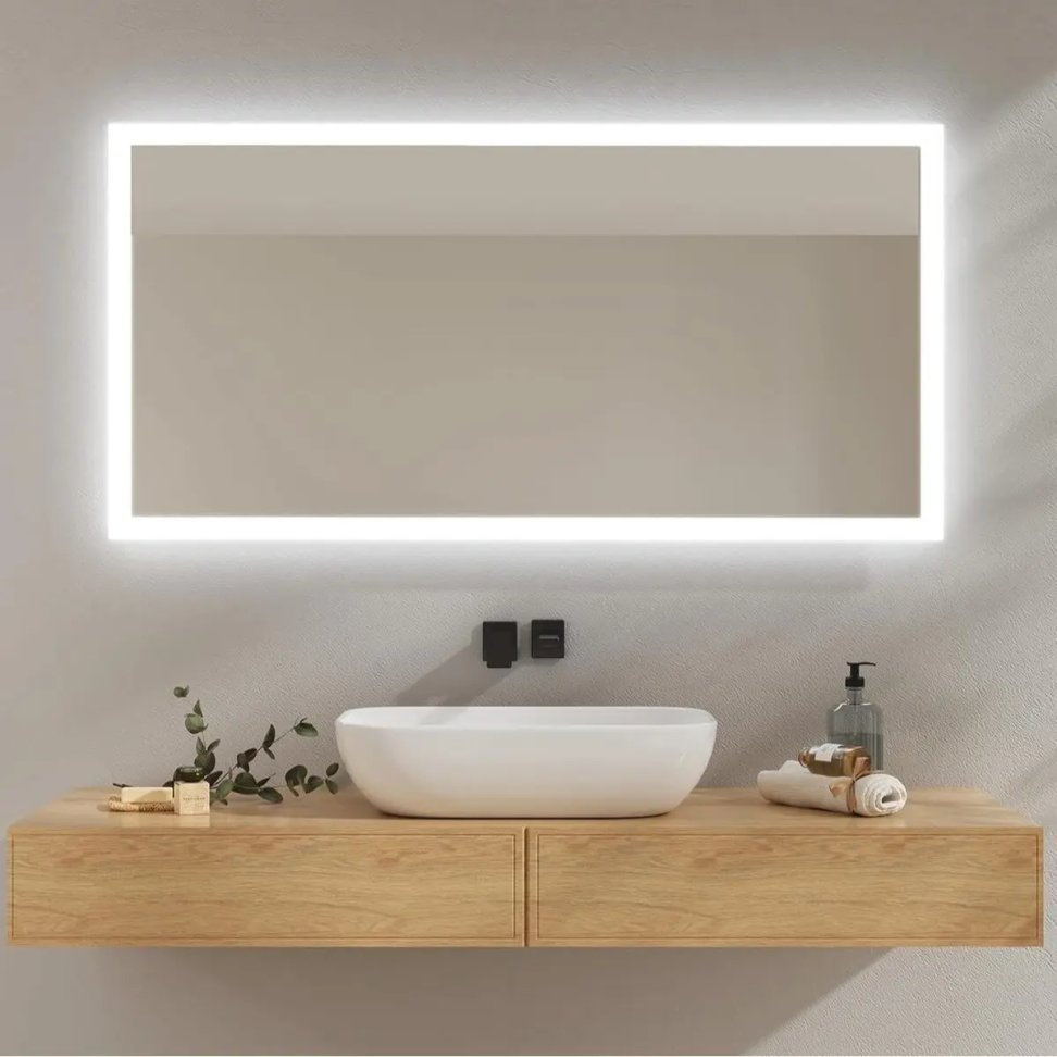 Espelho Versalles Retangular Led 40x60cm Luxo