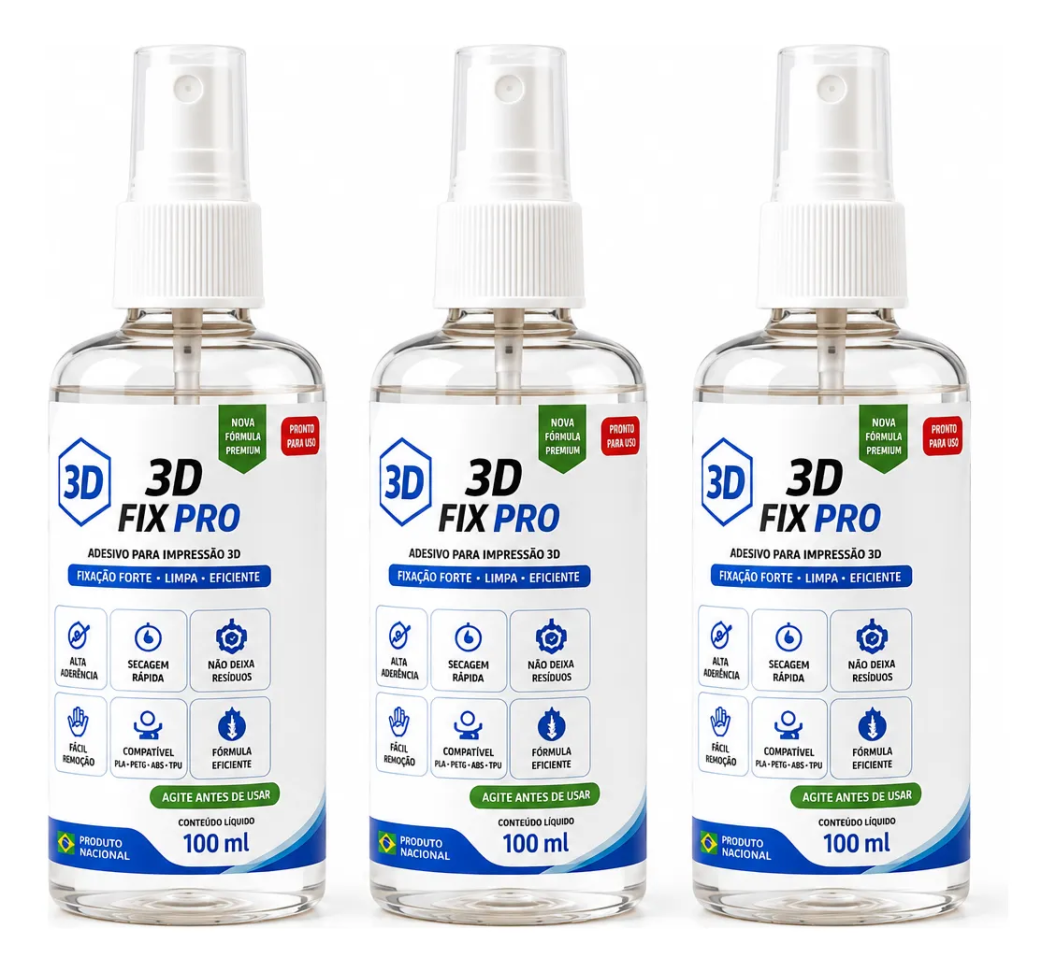 Kit 3 Spray Adesivo Impressora 3d Pla Petg Abs 100ml